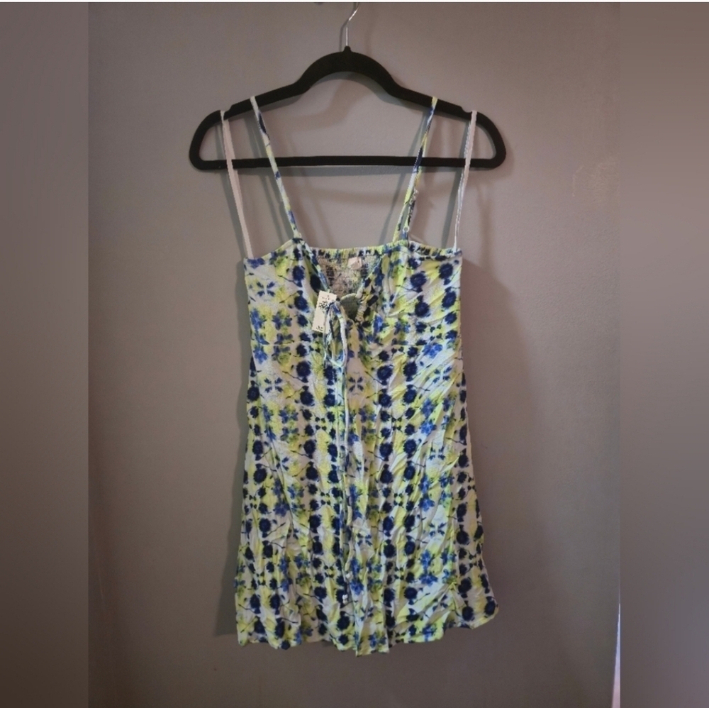 NWT Small AE Floral Mini Dress Summer Cottagecore Coquette Y2k Festival Flowy - Picture 3 of 5